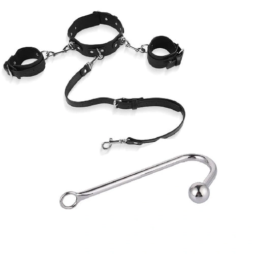 Hook 5334 Cuffs and Beaded Elegant Anal with Collar 0812